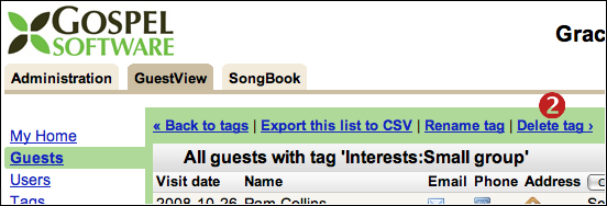 GuestView tag page