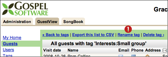 GuestView tag page